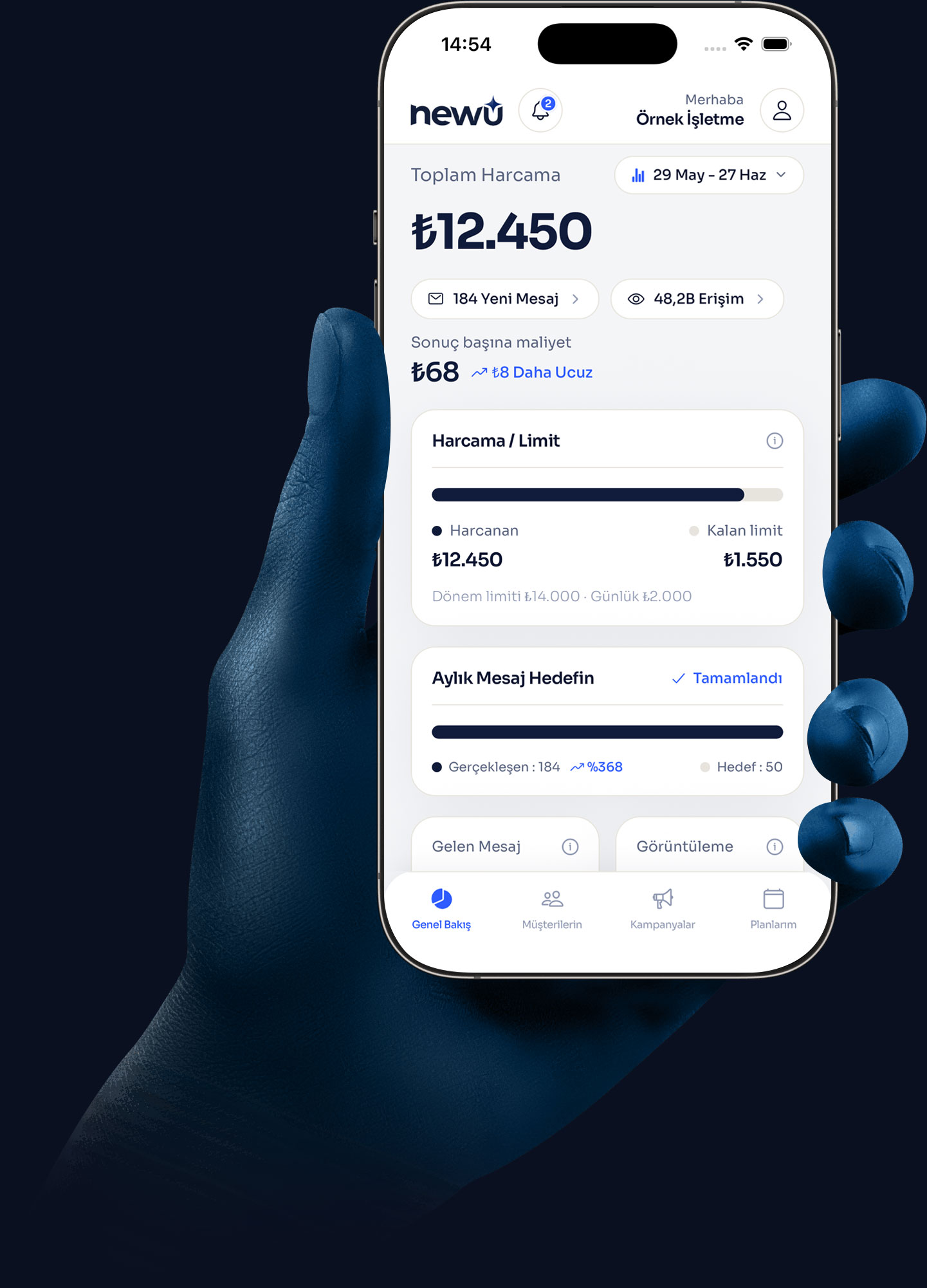 Newu App — Toplam Harcaman